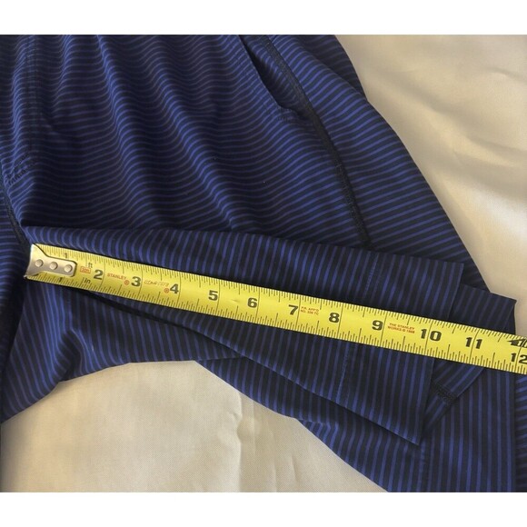 LULULEMON Mens Purple Stripe Athletic Shorts Linerless 10" Inseam Drawstring Med - Picture 10 of 10